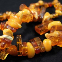 Mixed raw amber necklace